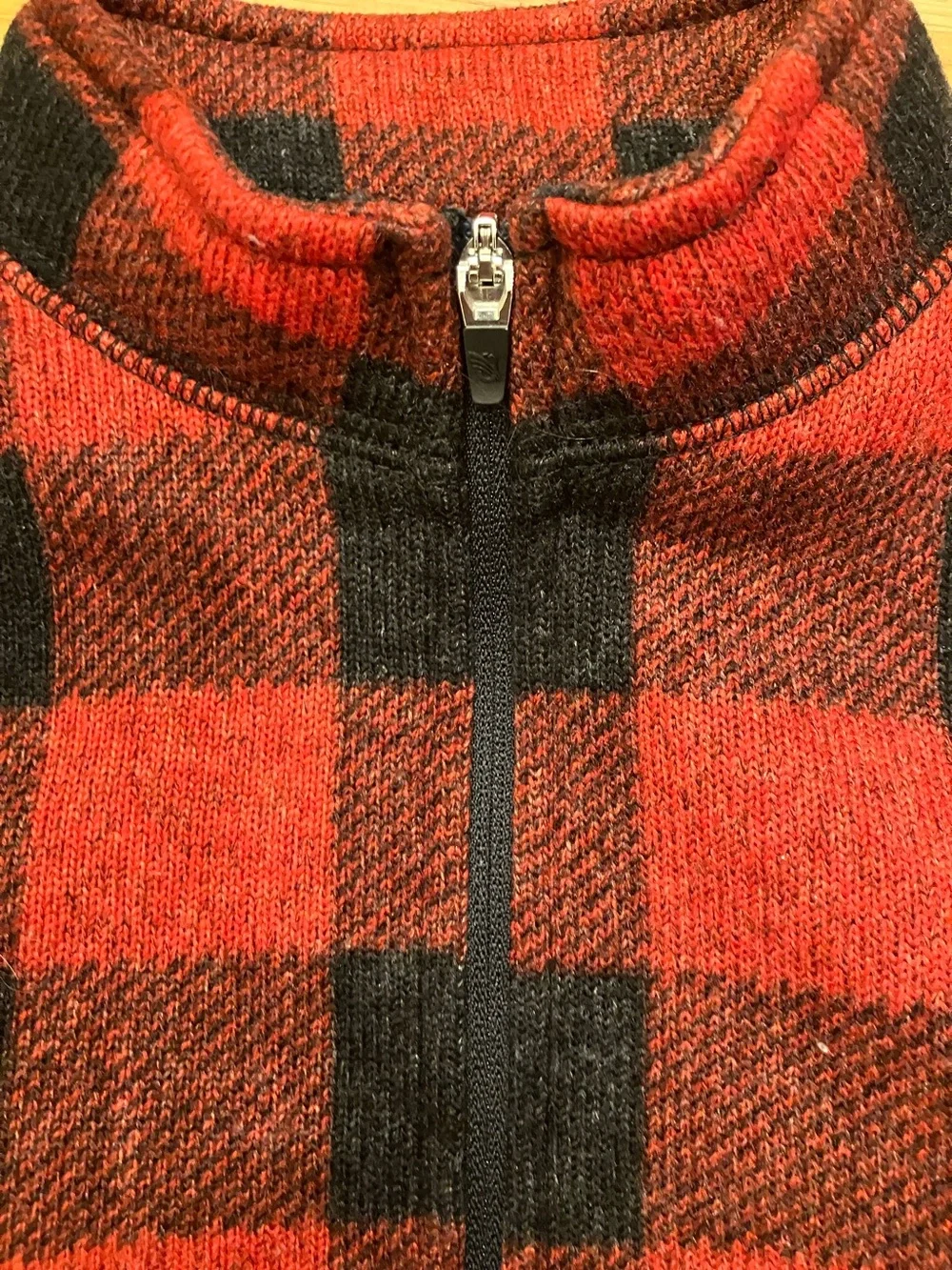 OshKosh B'gosh Red and Black Plaid Zip-Up Hoodie